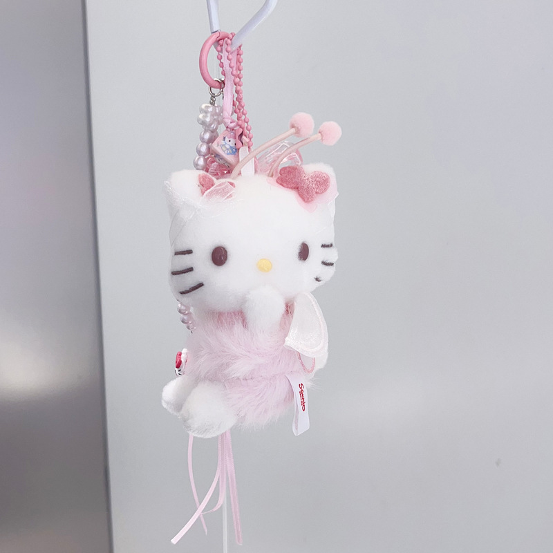 花田密语天使kt包挂粉色甜美系饰品百搭挂件少女心可爱钥匙扣新款|undefined