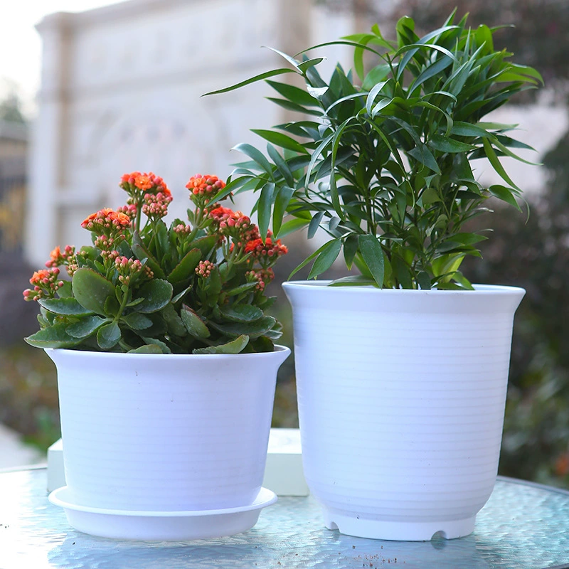Ceramic plastic flowerpot flower-shaped, increased thickness