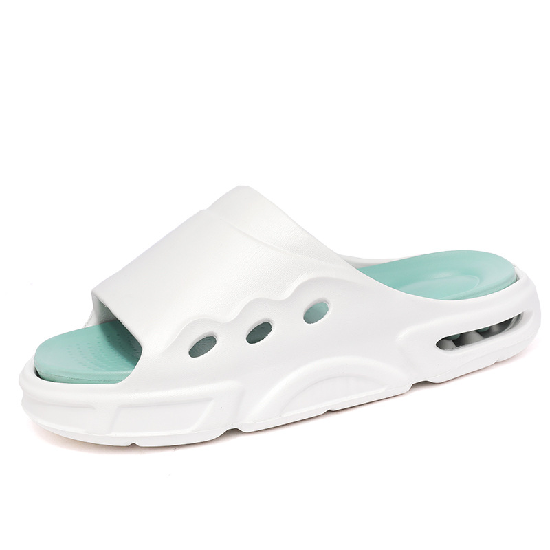 Chanclas de un solo estilo de verano para hombre, zapatillas de suela gruesa, suaves y cómodas, sandalias antideslizantes gruesas al aire libre, una pieza