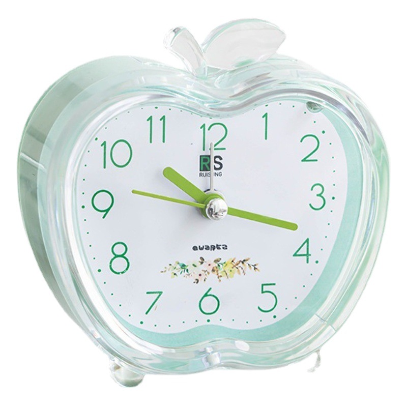 Ventas directas de fábrica reloj de alarma de Apple estudiante personalidad creativa simple dormitorio dibujos animados niños electrónico pequeño reloj despertador reloj de alarma