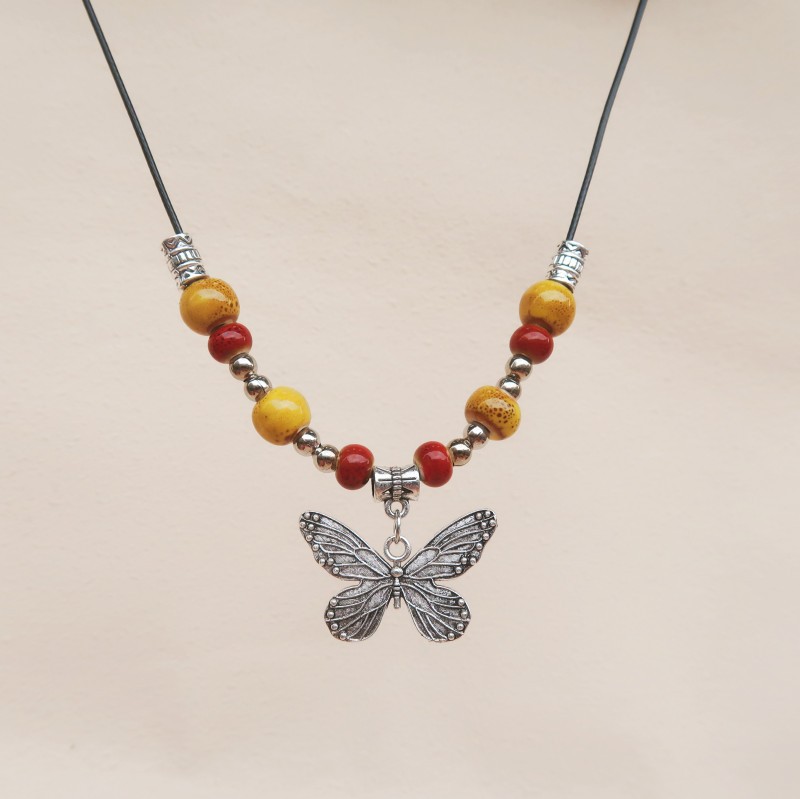 Ethnic Style Butterfly Alloy Wholesale Pendant Necklace display picture 1