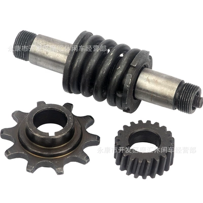 Bicycle and Motorcycle Accessories, Two-Stroke 50Cc 80Cc Clutch Shaft Drive Chain, Small Wheel Chain, Complete Set of Gears