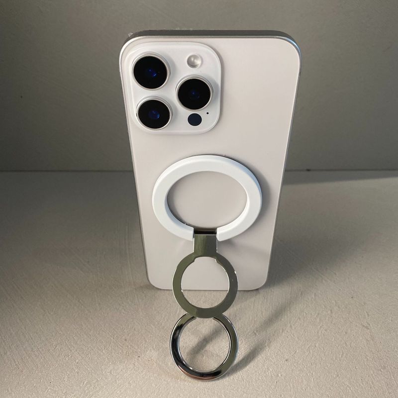 双环磁吸指环扣手机支架磁力折叠旋转桌面磁力单面磁吸magsafe|undefined