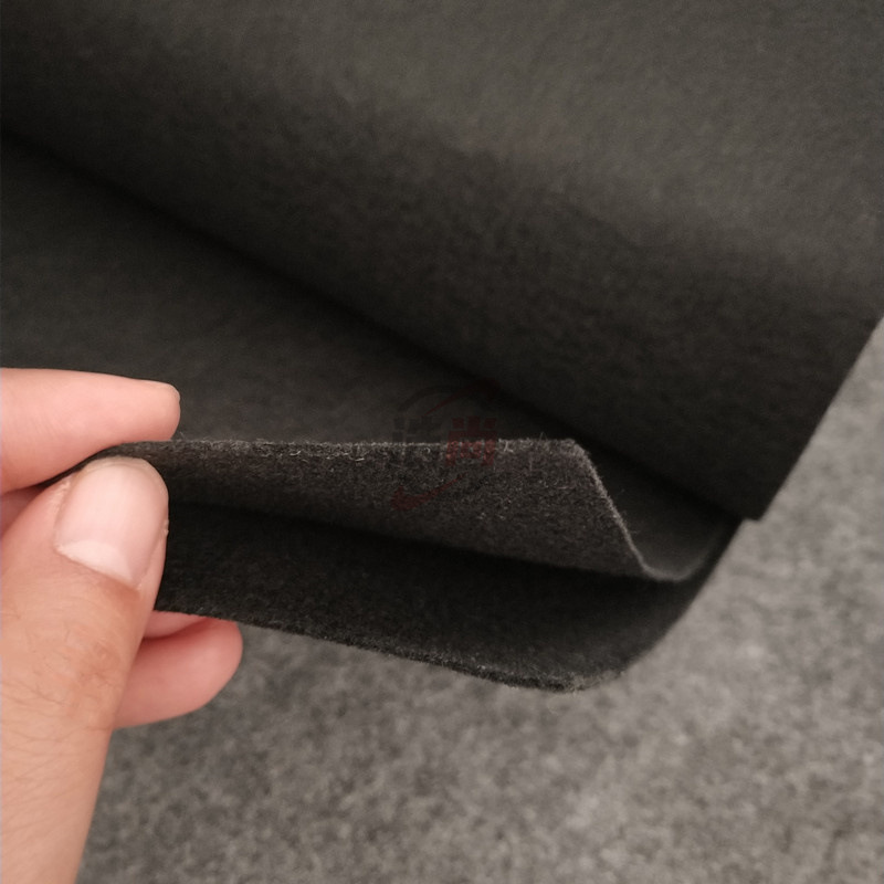 无纺布黑色1mm加硬支撑用毛毡帽子内衬汗带戟绒不织布毛粘材料