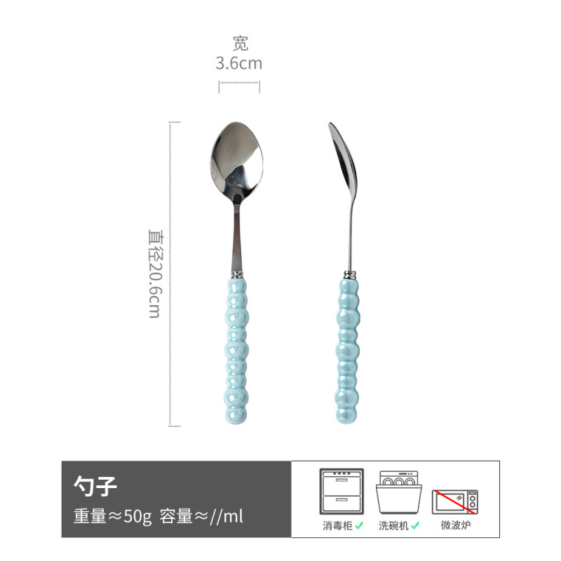 Cuchara de estilo simple retro Tenedor de acero inoxidable vajilla tenedor cuchara de postre cuchara de sopa cuchara de filete occidental tenedor cuchara al por mayor