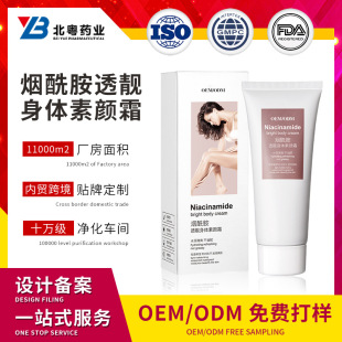Customized Nicotinamide Body Cream Oem Moisturizing and Hydrating Body Lotion Brightening Cream Cold White Skin Concealer Cream Odm