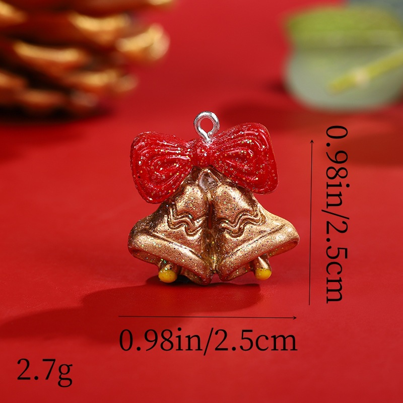 Colgante de resina navideña Muñeco de nieve de resina navideña colgante DIY accesorios de joyería Amazon suministro transfronterizo