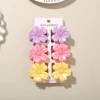 #9 Mixed color c style [6-piece set with card] 4cm pearlescent five-petal flower style