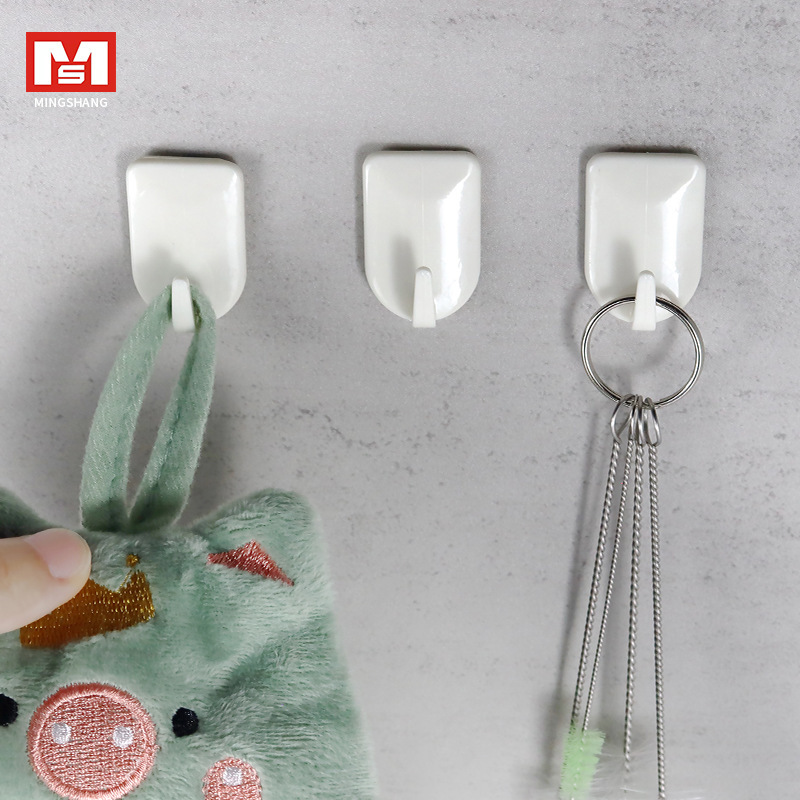 Japan Ms 2006 Factory Direct Sales Kitchen Hooks for Organizing, Traceless Clothes Hooks, Small Size, Strong Adhesive Hooks for Behind the Door