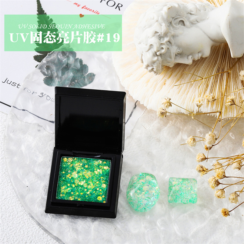 Manicura japonés nuevo UV sólido lentejuelas pegamento esmalte de uñas pegamento fototerapia pegamento sólido brillo lentejuelas pegamento ventas directas de la fábrica