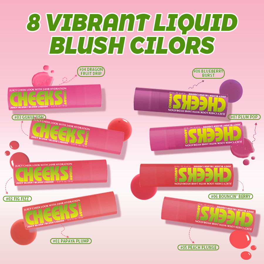 PAGE VINE multifuncional lips and cheeks blush líquido hidratante natural blush