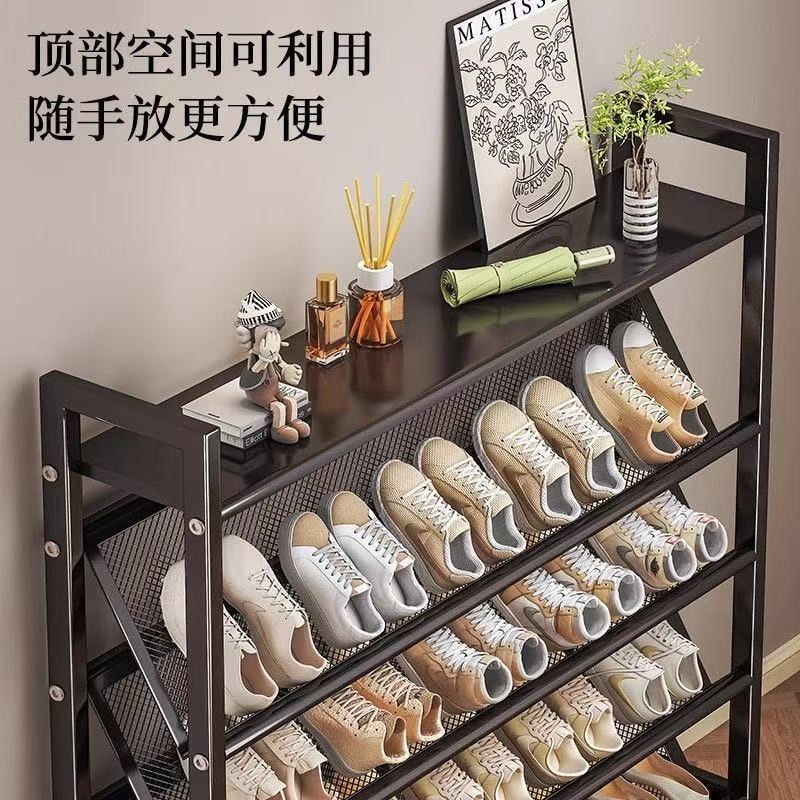 Cross-Border Simple Shoe Rack for Home Use, Narrow Multi-Layer Shoe Cabinet for Entryway, Rental Apartment, No-Installation Storage and Display Shoe Rack