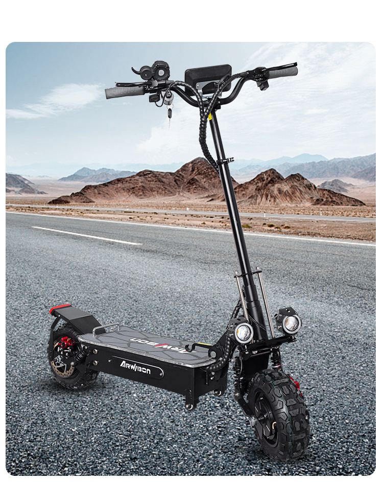 Electric Scooter with High Range, Portable and Foldable, Two-Wheeled Scooter, Lithium Battery-Powered, Performance Portable