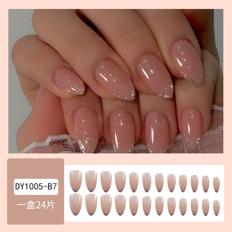 Desgaste de uñas falso transfronterizo de uñas de longitud media pieza de uñas desmontable pieza de uñas producto terminado uñas al por mayor