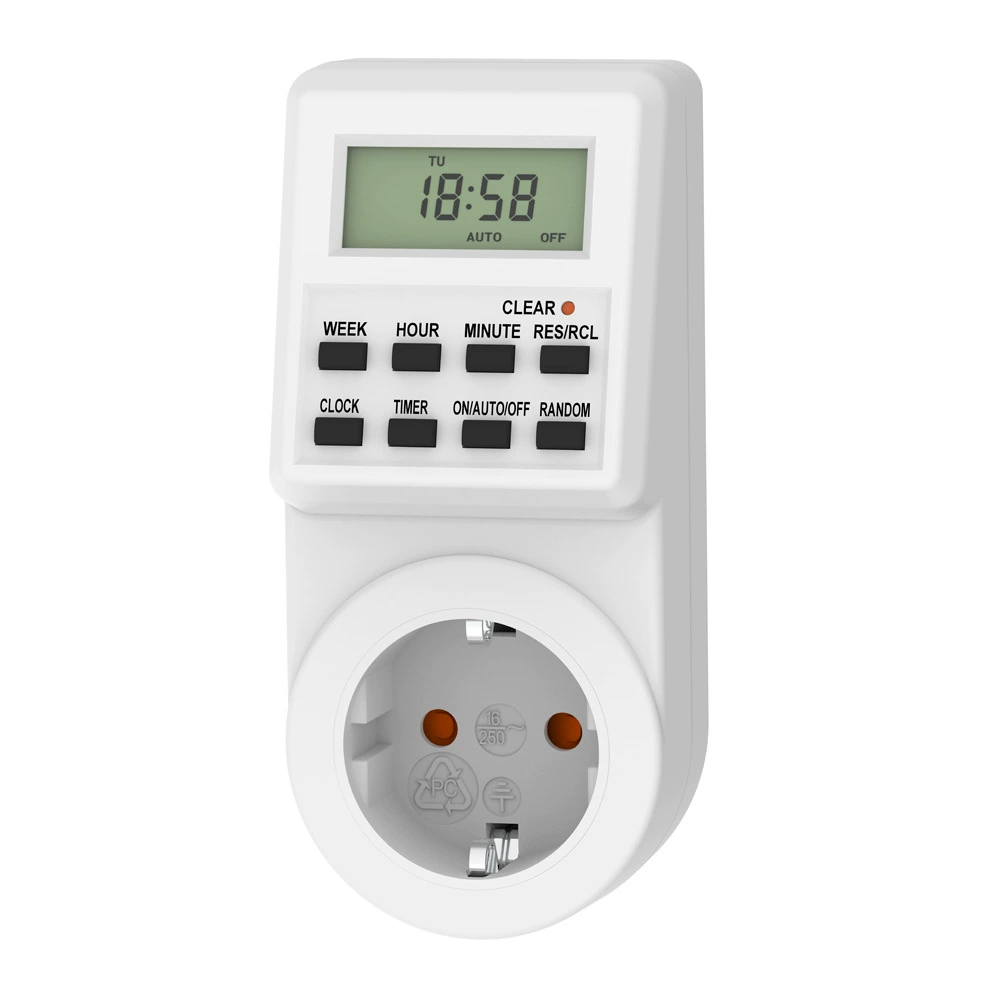 Один выход, европейский стандарт, цифровая розетка для измерения времени, кухонный таймер, розетка для выключателя времени