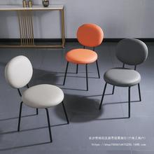 F056批发椅子家用餐椅可叠放现代简约小户型餐桌椅餐厅极简铁艺化