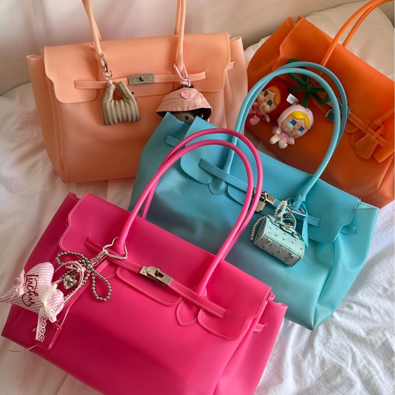 Kiikii Same Style Korean Jellyfirkin Jelly Bag 2026 Spring and Summer New Cute Candy Color Fashion Kiikii Same Style Korean Jellyfirkin Jelly Bag 2026 Spring and Summer New Cute Candy Color Fashion