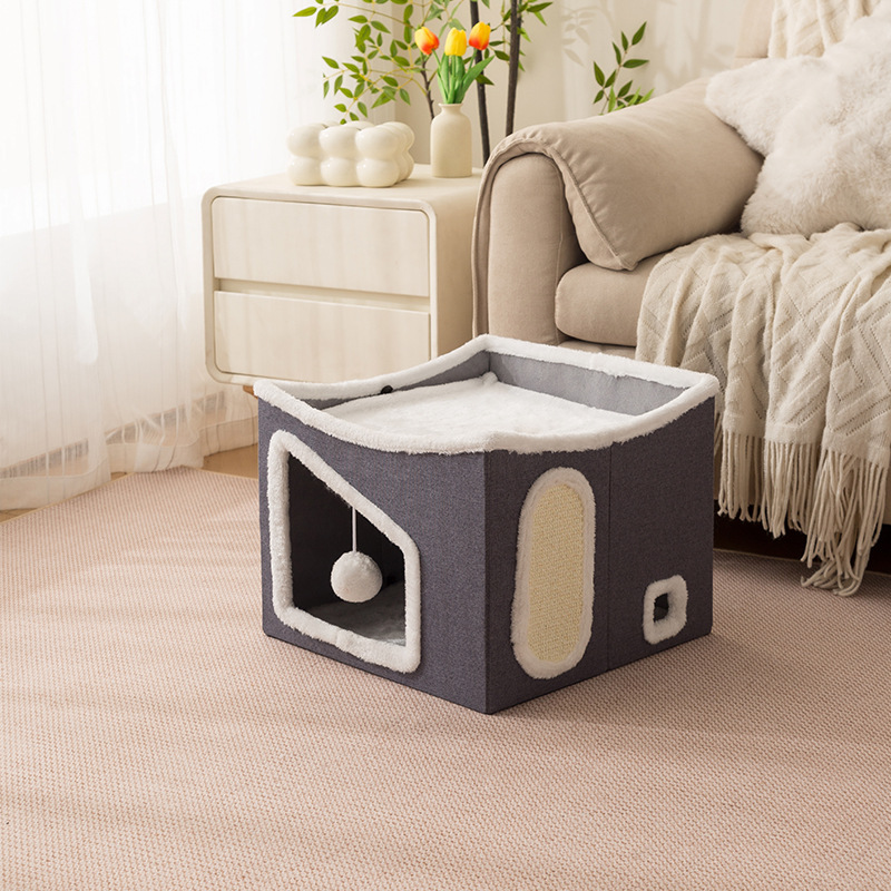 Amazon popular taburete para mascotas nido para mascotas taburete de almacenamiento plegable de interior nido de gato nido de perro fábrica en stock al por mayor