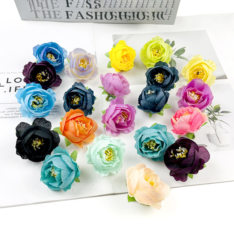 European Style Small Rose Tea Bud DIY Handmade Flower Accessories Gift Box with Flowers Headdress Hairpin Material Package Wholesale European Style Small Rose Tea Bud DIY Handmade Flower Accessories Gift Box with Flowers Headdress Hairpin Material Package Wholesale