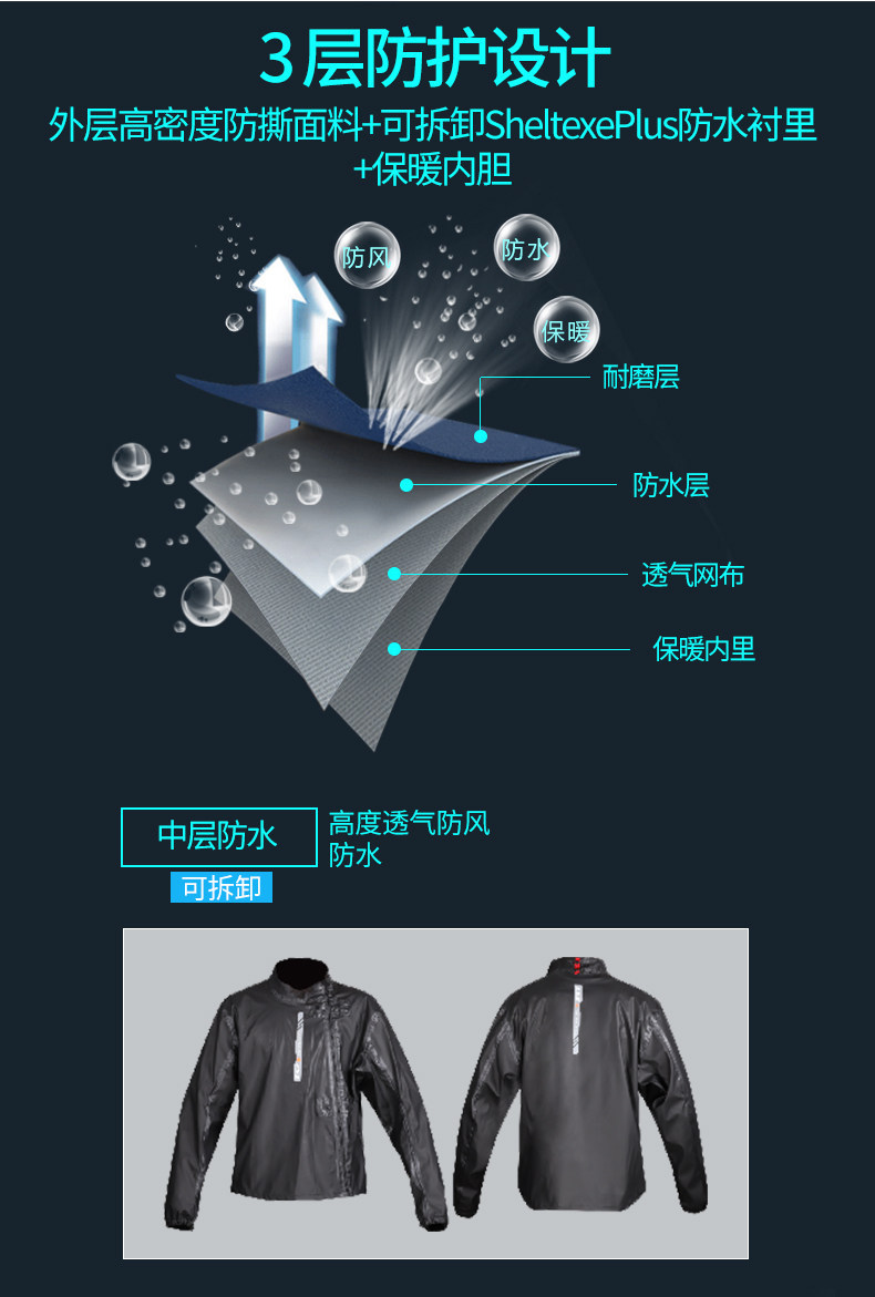 Ls2 Motorcycle Riding Suit Men's Winter Rally Suit Set Windproof Waterproof Warm Motorcycle Racing Suit All Seasons