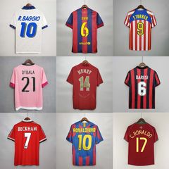 卸売りAC馬競阿森納復古サッカー服皇馬巴巴爾西サッカースターのユニホーム
