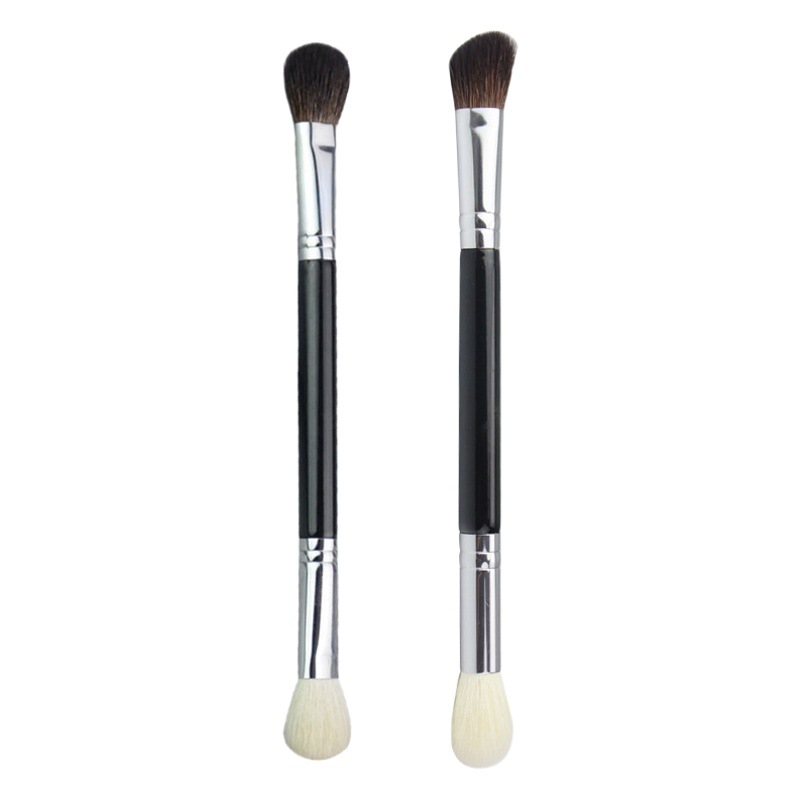 Maestro Mao F18 nariz sombra cepillo sombra de ojos de lana de dos cabezas de pelo animal sombra reparación combinación portátil Cangzhou maquillaje cepillo