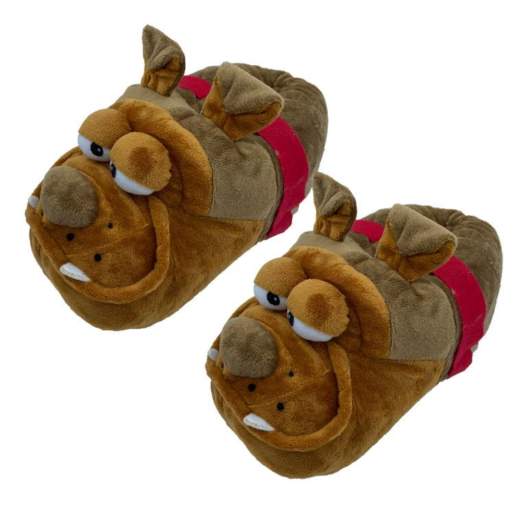 Новая осенне-зимняя Рождественская серия Little Teddy Sha Pupi Dog Пара теплых мультяшных хлопковых тапочек Домашние утолщенные домашние хлопковые