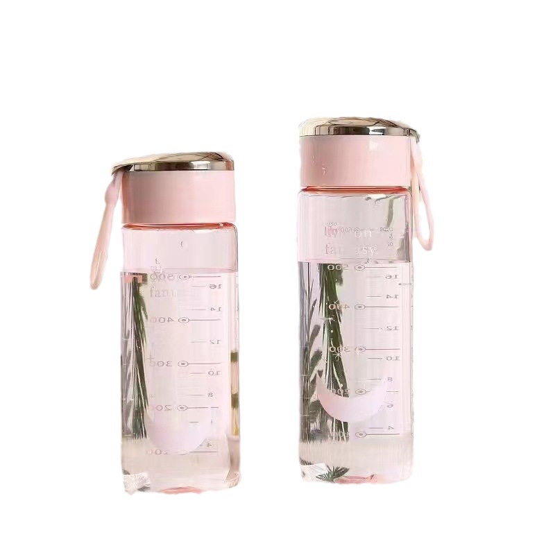 Nueva taza de plástico verano adulto portátil estudiante paja 950ml con cuerda rebote cubierta deportes botella agua