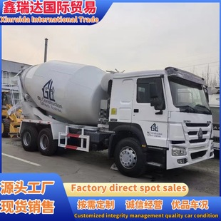 Cross-Border Supply of Second-Hand Sinotruk Howo Mixer Tanks 10-12 Cubic Meters Mixer Tanks Concrete Mixer Trucks for Export