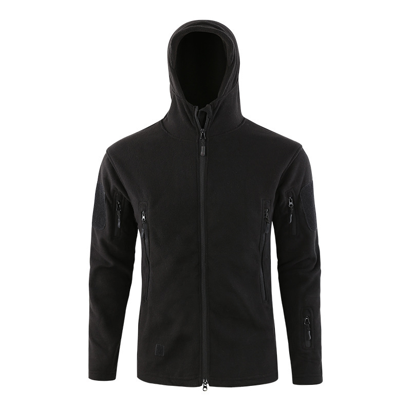 Nuevo chaqueta de terciopelo de hombre calentamiento transpirable chaqueta de asalto camiseta base al aire libre chaqueta encapuchada para montar