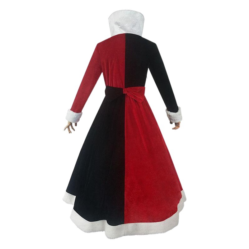 Melocotón corazón reina cos rojo melocotón Cosplay ropa Alicia en el país de las Maravillas rojo corazón reina estilo europeo vestido