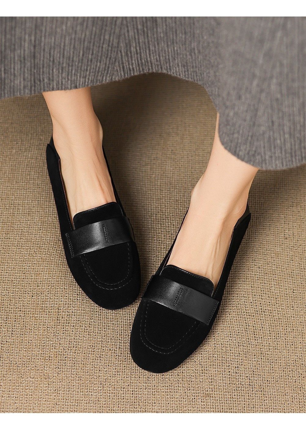 2026 cabeza redonda superficial primavera y verano zapatos de solos zapatos flojos zapatos de moda de mujer resistentes al desgaste