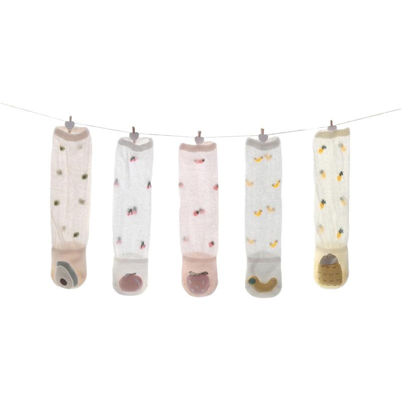 Bebé de verano de malla de algodón fino anti-mosquito bebé medias fruta muñeca bebé Calcetines niños sobre la rodilla calcetines de algodón