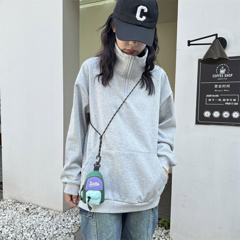 Nueva mini bolsa de cuello para niños y niñas, estilo coreano, moderna y linda, monedero infantil, 2025, comercio exterior