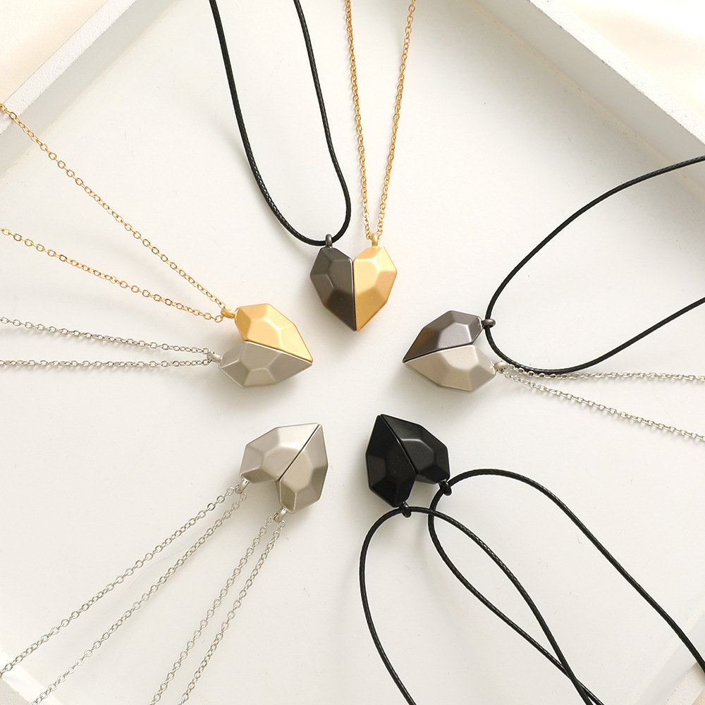 Heart Pattern Fashion Heart Alloy Couple Necklace