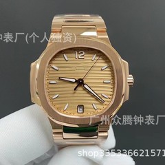 百达鹦鹉螺7118系列女表玫瑰金镶钻休闲瑞士ETA石英女士手表代发