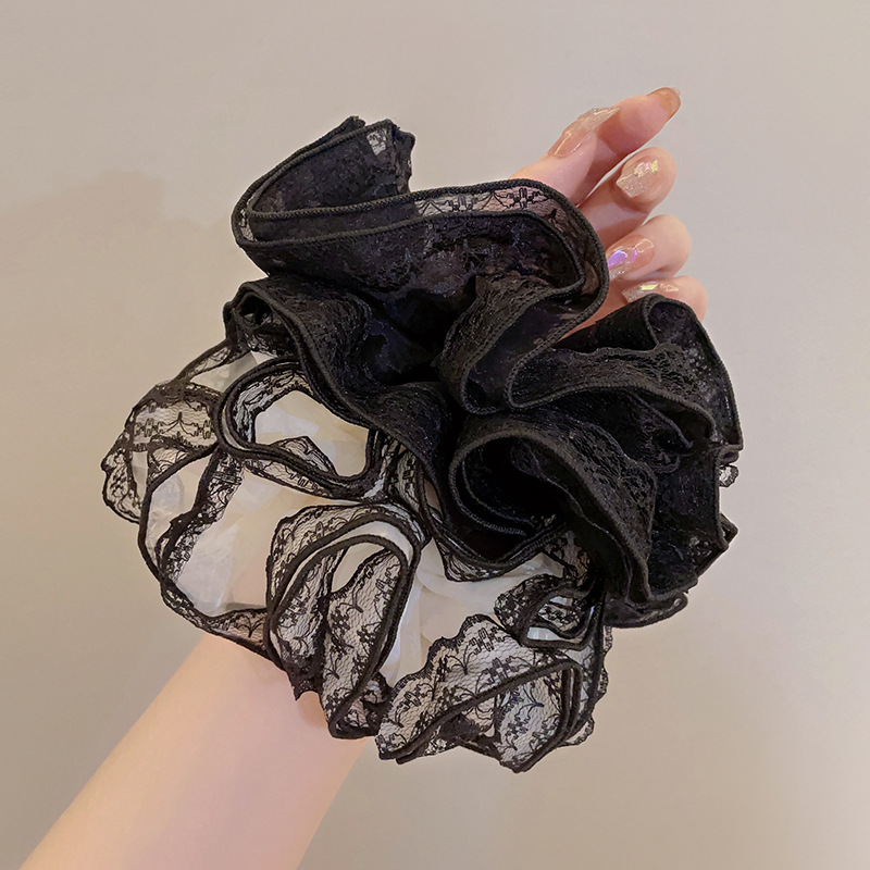 Lace Material Women's Simple Style Classic Style Solid Color Lace Hair Tie