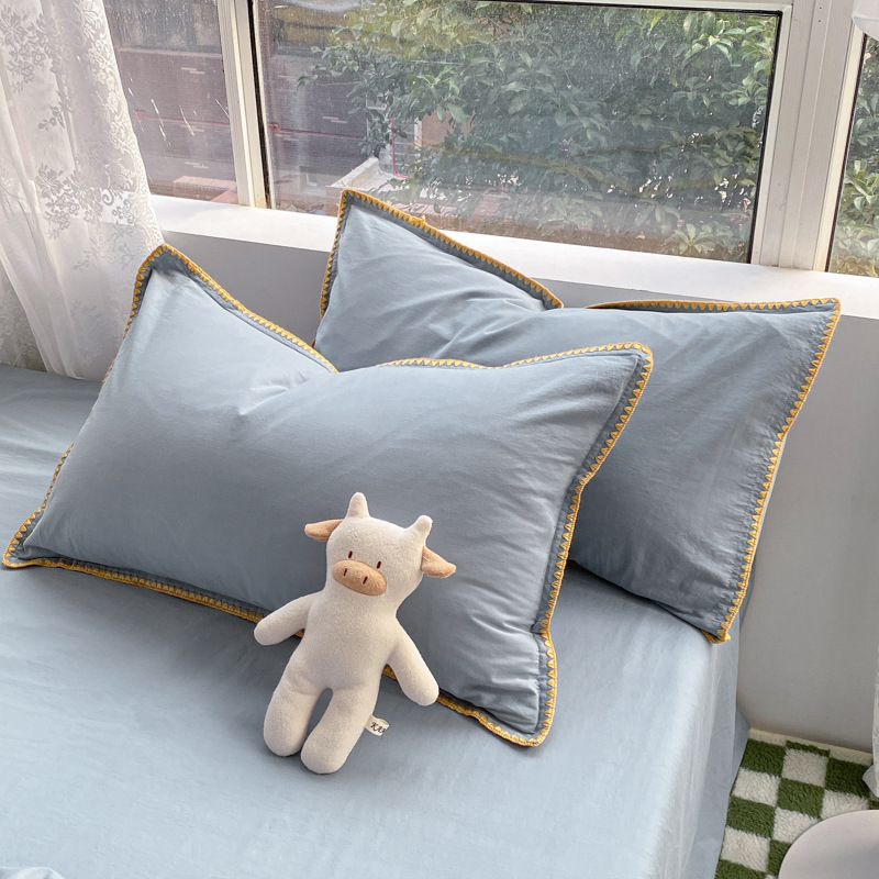 Cotton 2025 nuevo estilo funda de almohada funda de almohada par hogar 100 almohada de algodón núcleo de almohada caja de forro individual hombre 3