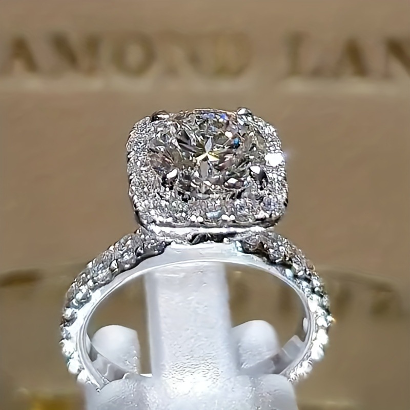 Silver Chen jewelry Temu Europe and the United States cross-border e-commerce best selling explosive ring ladies wedding engagement ring ring wholesale