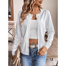 Z 18841 Silver Thread Knit Cardigan �y�zᘿ��_��