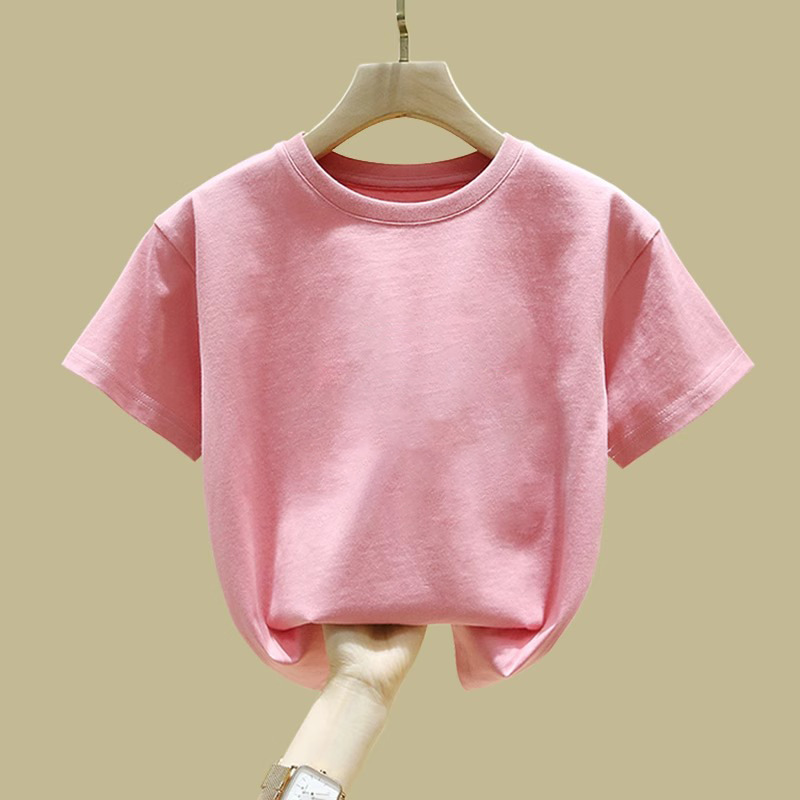 100% Cotton Boys' Short Sleeve T-Shirt Summer Clothing Girls' Baby Kids' Clothing Stylish Half Sleeve Medium and Large Kids' T-Shirt Trendy