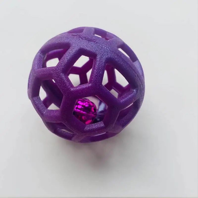 Pet Bell Durable TPR Geometric Hollow Ball Dog Toy For Boredom Relief And Teeth Grinding_voghion.com