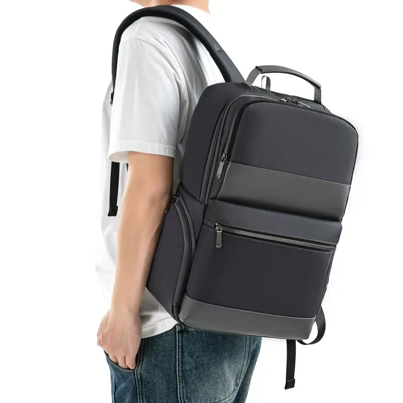 商务背包牛津布休闲大容量双肩背包男通勤电脑包15寸印logo双肩包