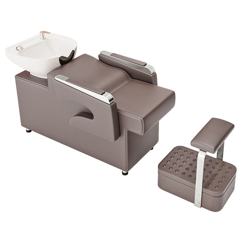 Maceta de porcelana blanca con reposabrazos de plata gris oscuro