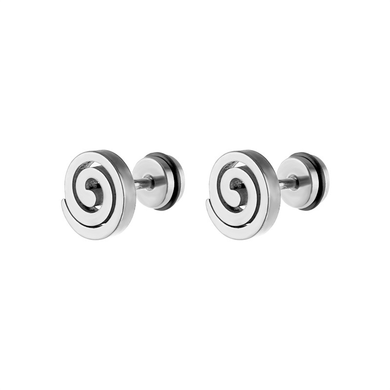 1 Piece Vintage Style Geometric Plating Stainless Steel Ear Studs display picture 3
