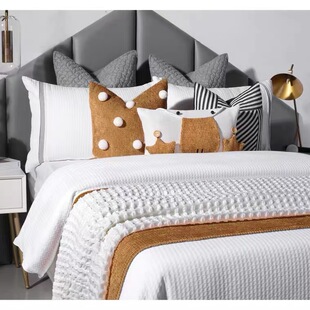 Light luxury modern children's bedding model room soft outfit company Furniture Exhibition Hall shop set up model room bedding