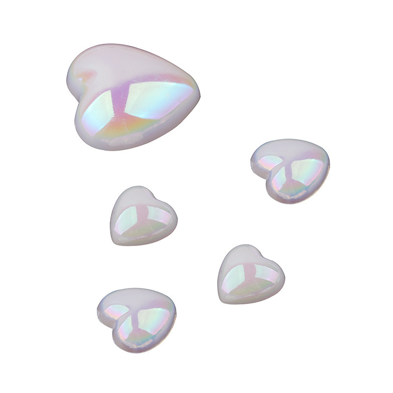 16MMAB Colorful White Peach Heart Love Half Flat Acrylic Diamond Mobile Phone Shell diy Accessories 16MMAB Colorful White Peach Heart Love Half Flat Acrylic Diamond Mobile Phone Shell diy Accessories
