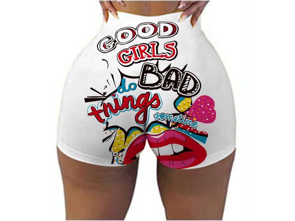 Pantalones cortos de cadera deportivos casuales de camuflaje con estampado digital europeo y americano, las mujeres pueden pedir una pieza