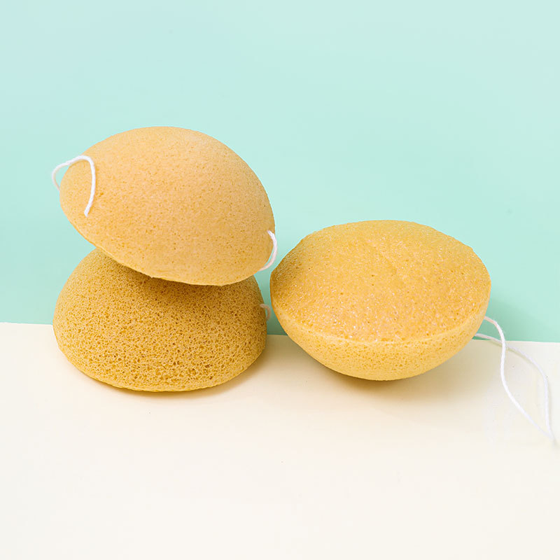 Esponja de konjac personalizada esponja de lavado facial esponja suave limpieza de goma de goma de limpieza facial limpia material vegetal artefacto de limpieza