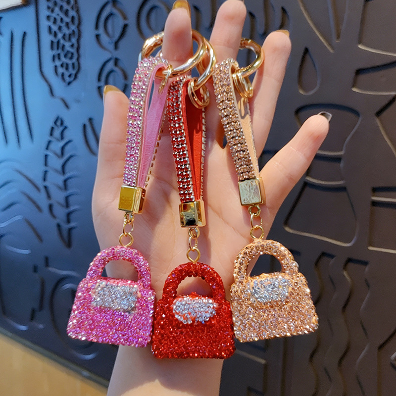 Diamond-Encrusted Bag Keychain, Car Gift Key Lanyard, Couple Bag Accessories, Pendant Key Chain, Small Gift